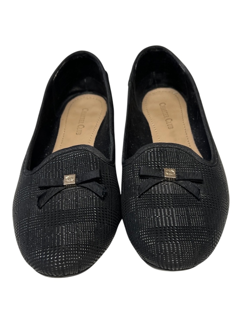 EUC Charter Club Kimii Black Woven Loafers | Size 7.5